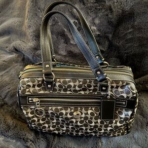 Stylish Black and Gray Women's Handbag